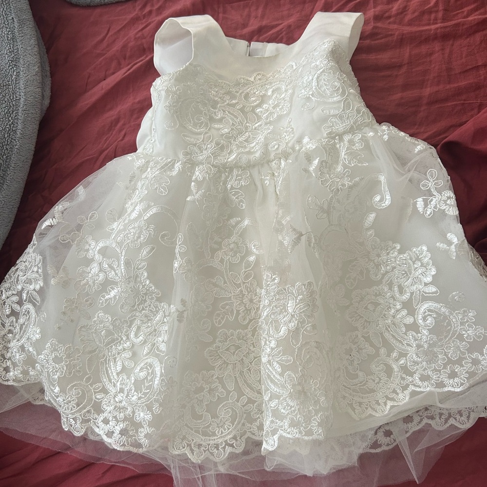 White Lace Kids Dress